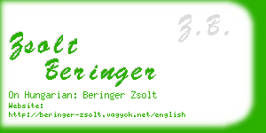 zsolt beringer business card